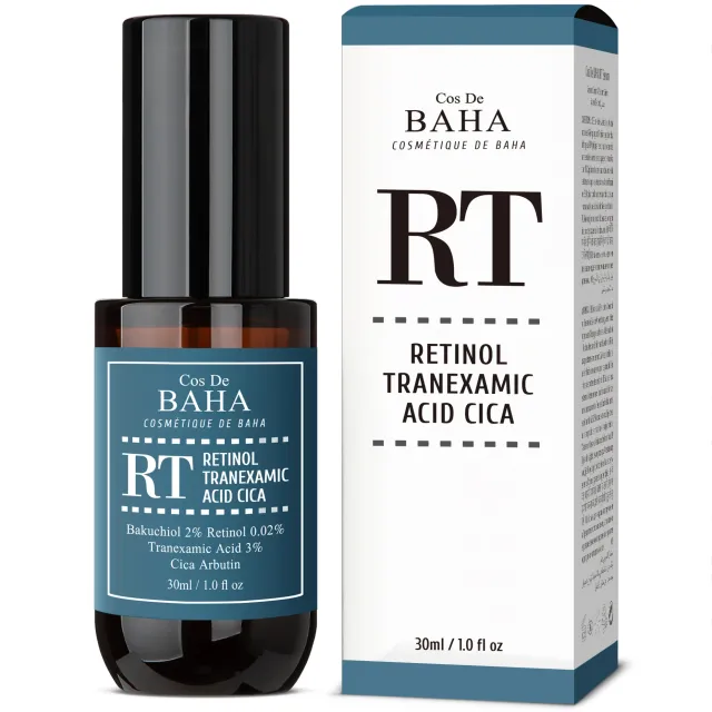 COS DE BAHA Retinol & Tranexamic Acid Radiance Boost Facial Serum: Enhanced Skin Texture and Tone, with Hydrating Aloe & Nourishing Botanicals, 1 Fl Oz (30ml)