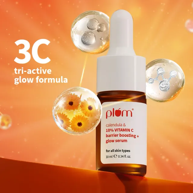 Plum 10% Vitamin C & Calendula Barrier Boosting + Glow Serum