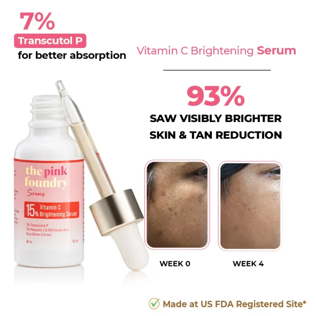 The Pink Foundry 15% Vitamin C Brightening Serum